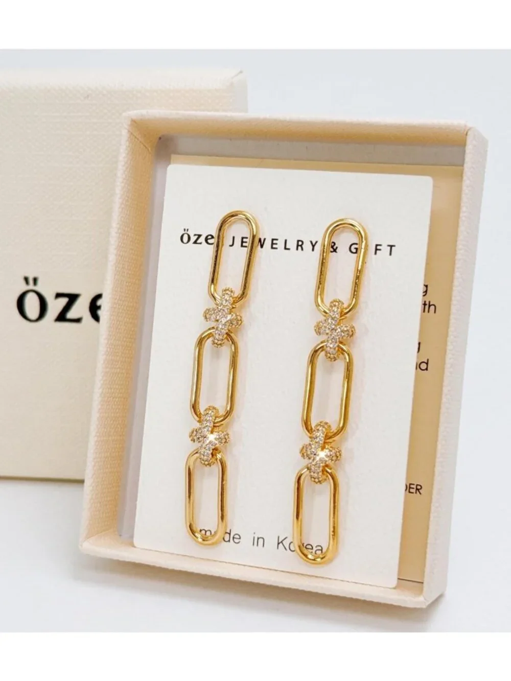 14K Gold & Silver Plated Paperclip Chain Earrings - Dangle, Hoop, Huggie Styles